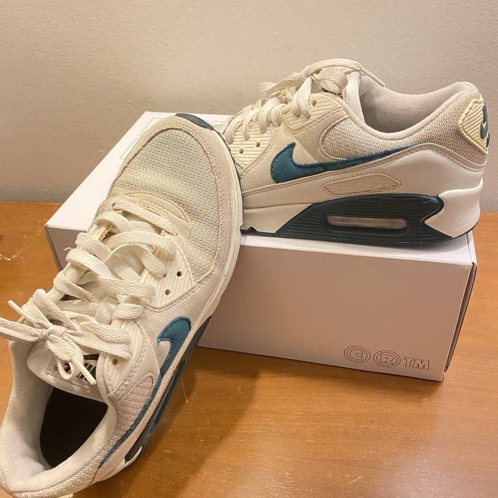Nike By You Air Max 90 Forest Green White Grey CT3621-991 Men Sz 6.5 Women Sz 8‎ - Picture 2 of 9